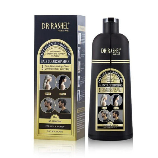 Collagen & Argan oil hair color shampoo (Natural Black) 400ml