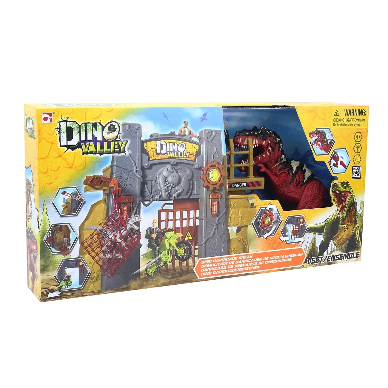 DINO VALLEY L&S BARRICADE BREAK PLAYSET