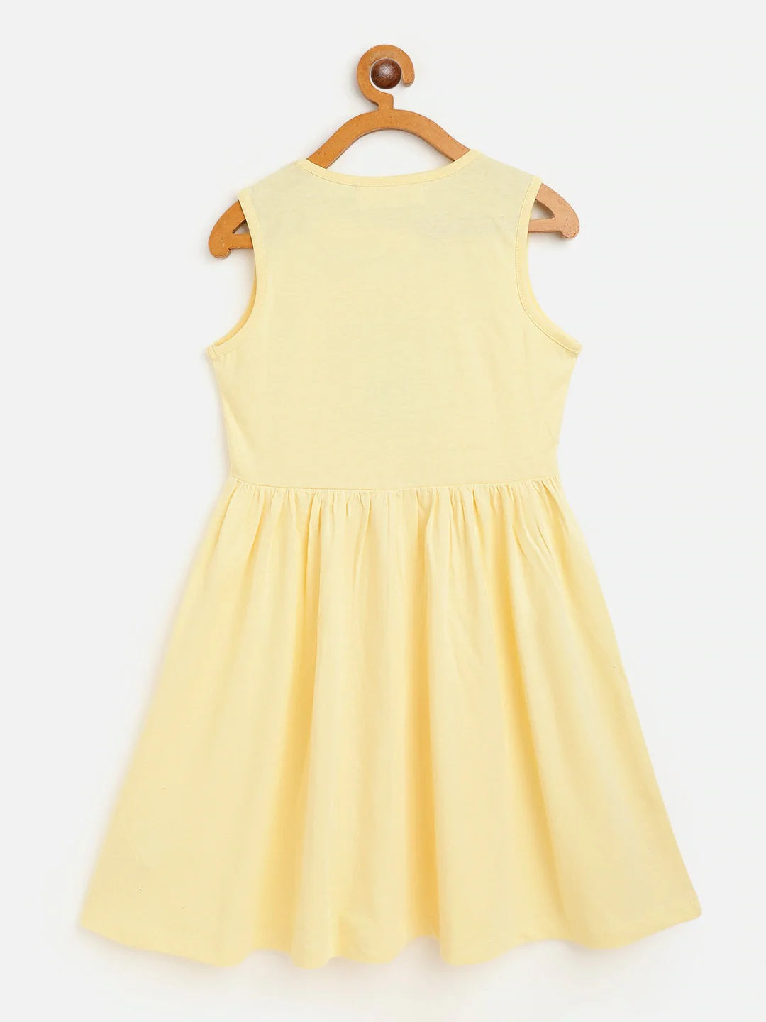 Girls Yellow Don’T-Worry Gather Dress