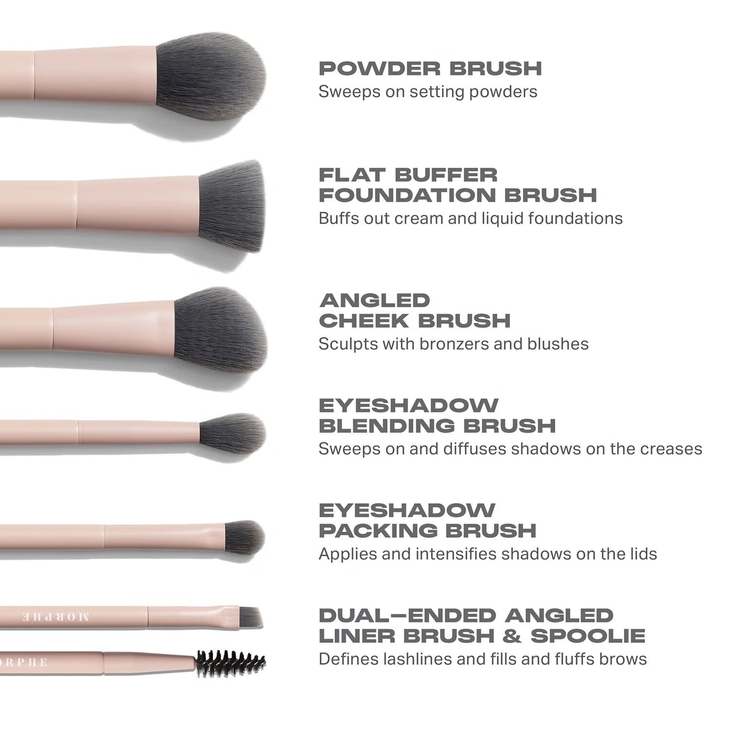 Morphe Shaping Essentials Bamboo and Charcoal Infused Travel Brush Set