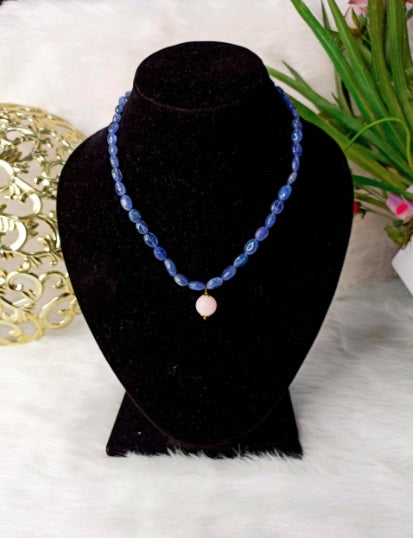 Tanzanite Rose Quartz Necklace