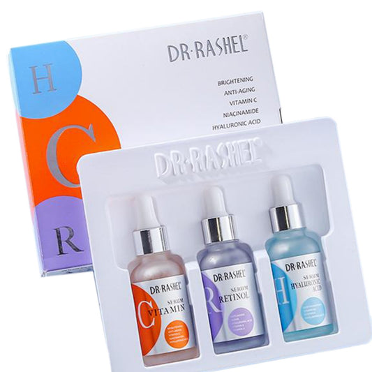 Complete facial serum set Vitamin C Serum, Hyaluronic Acid Serum, Retinol serum 3 pack