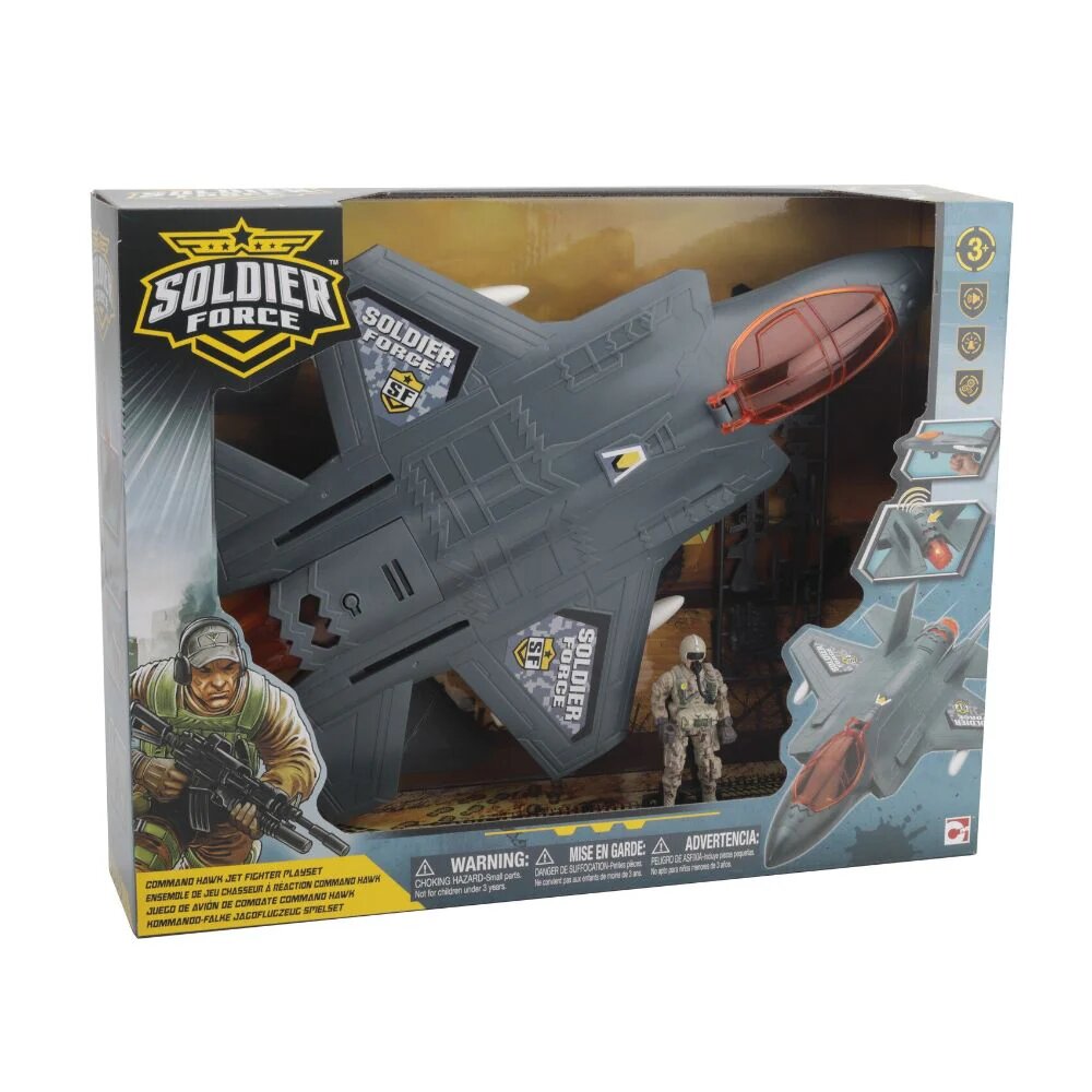 SOLDIER FORCE COMMAND HAWK JET FIGHTER PLAYSET