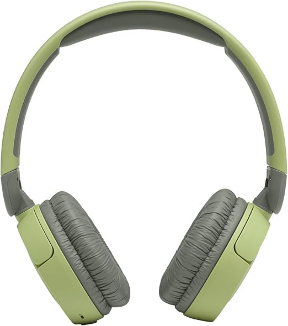 JBL JR310BT Ultra Portable Kids Wireless On-Ear Headphones with Safe Sound, Built-In Mic, 30 Hours Battery, Soft Padded Headband and Ear Cushion - Green,