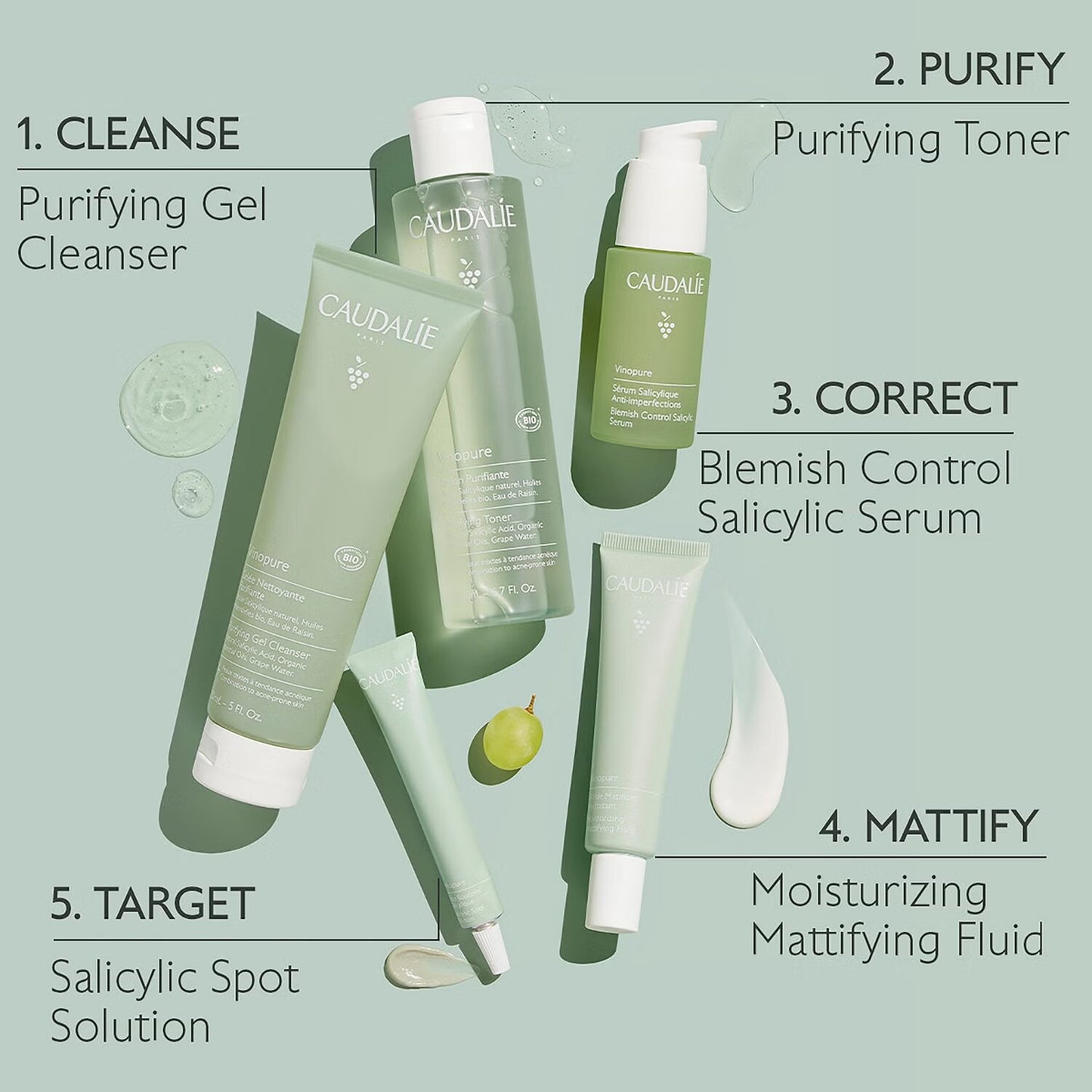 Caudalie Vinopure Purifying Gel Cleanser 150ml