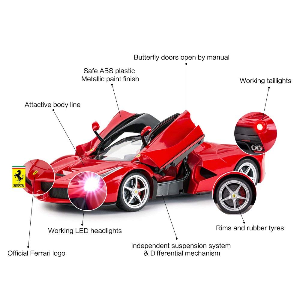 Rastar R/C Ferrari Laferrari Usb Charging 1:14 Red