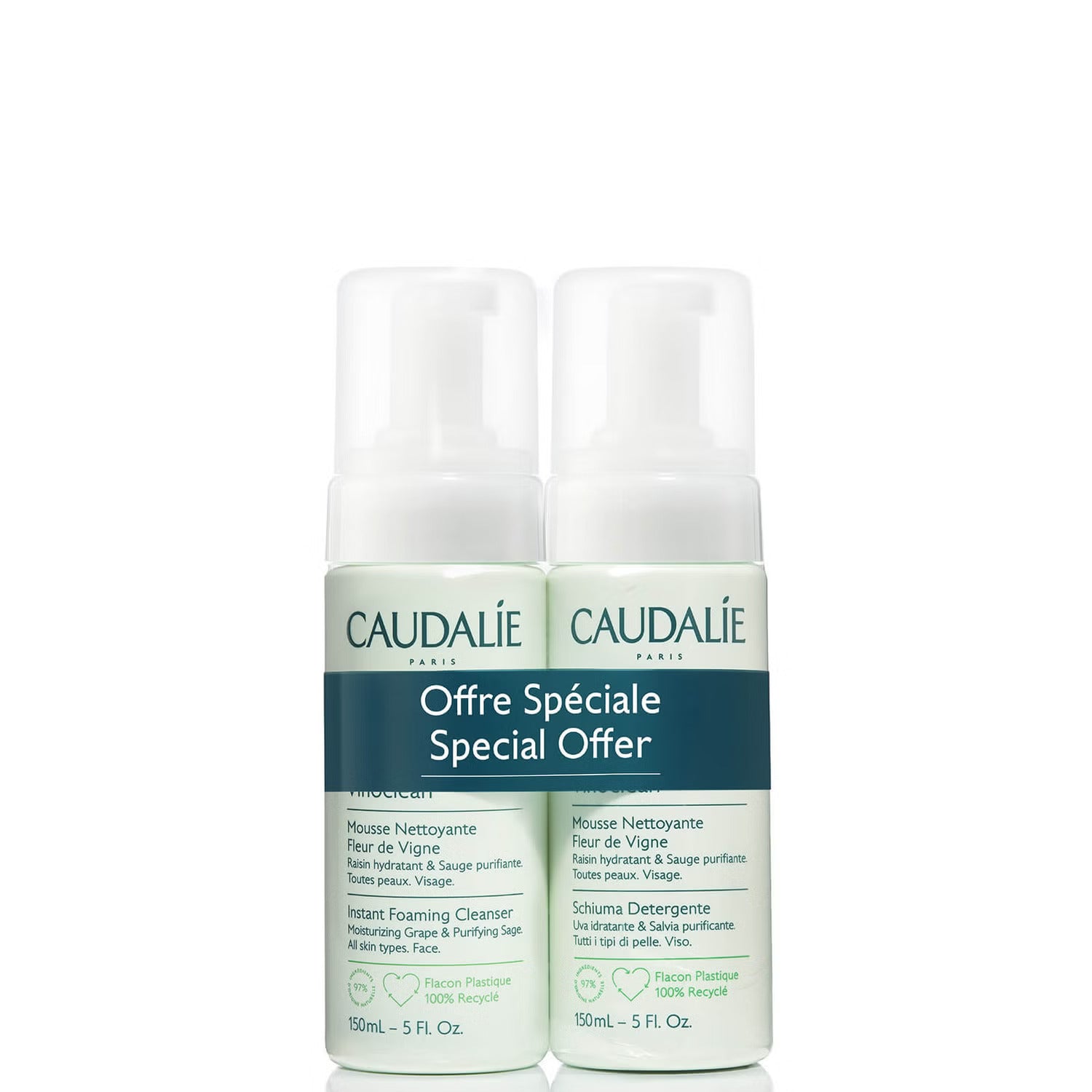 Caudalie Vinoclean Instant Foaming Cleanser Duo