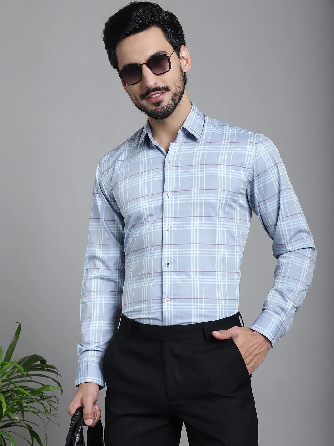 Checked Formal Shirt(Blue)