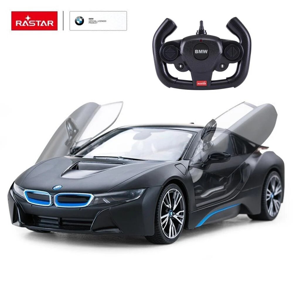 Rasta 1:14 BMW I8 Door Open RC Car Black