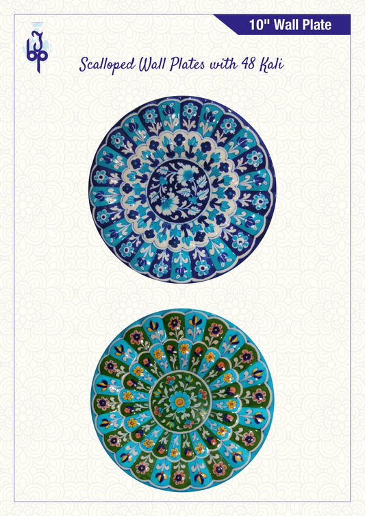 Scalloped Wall Plates with 48 Kali