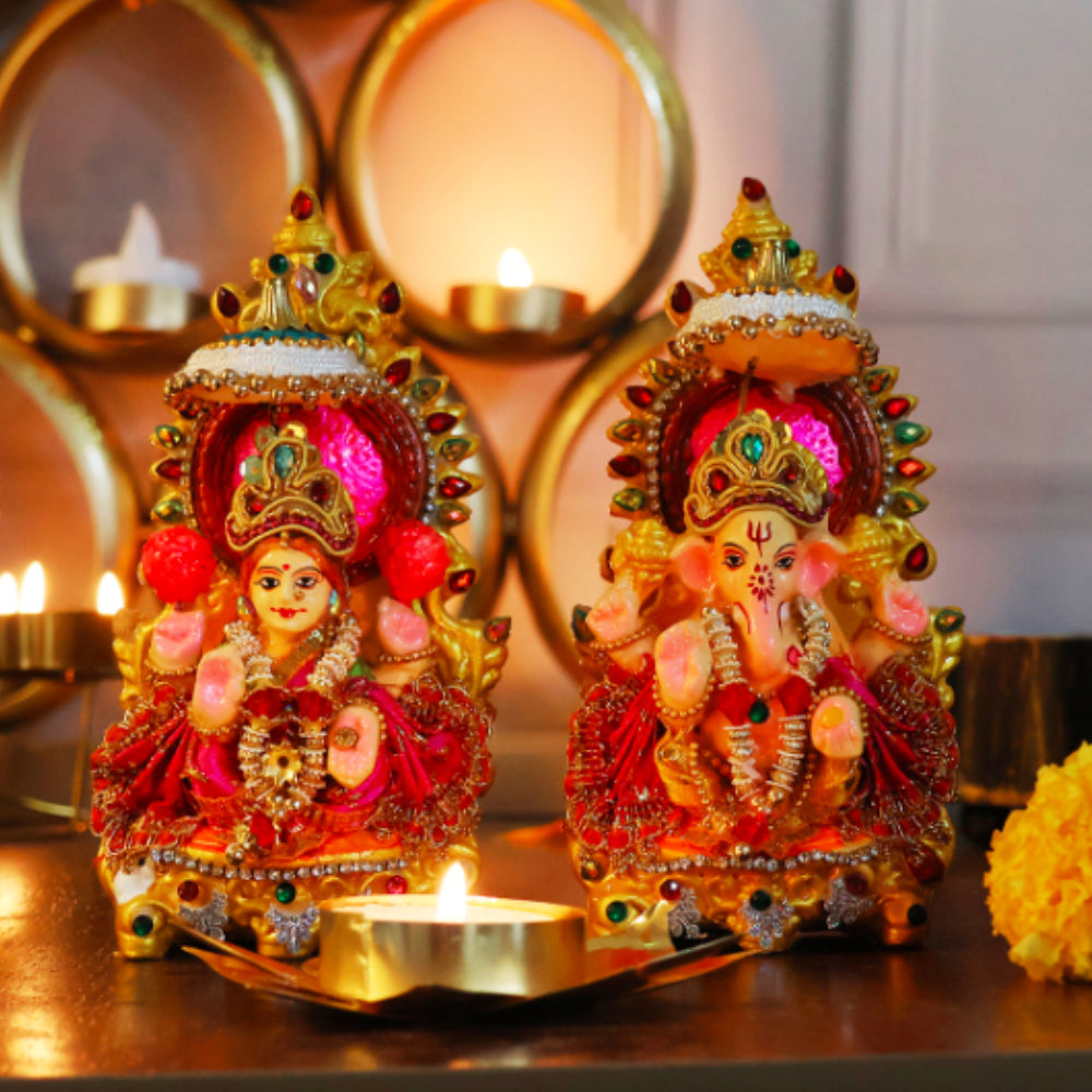 Lakshmi Ganesha Pair (Terracota)