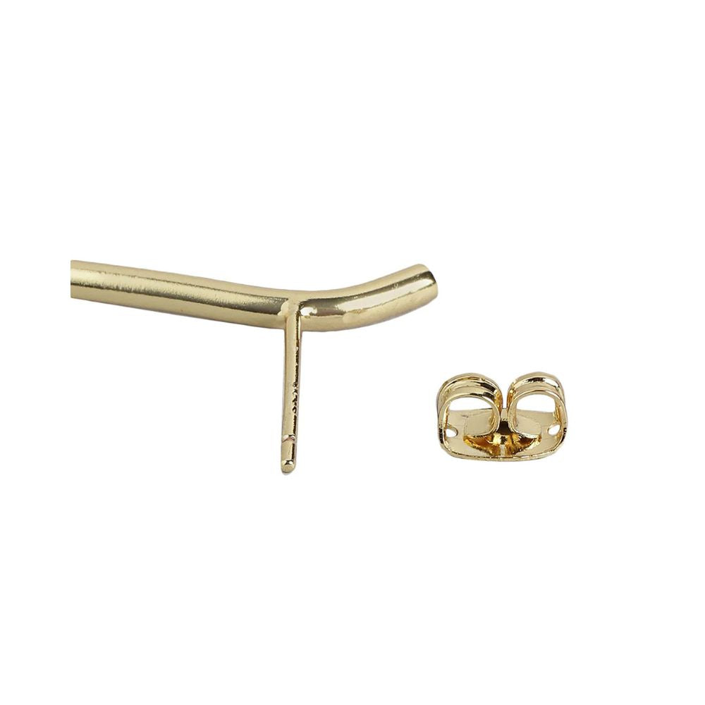 Set Of 2 Gold Plated Contemporary Hoop Earring