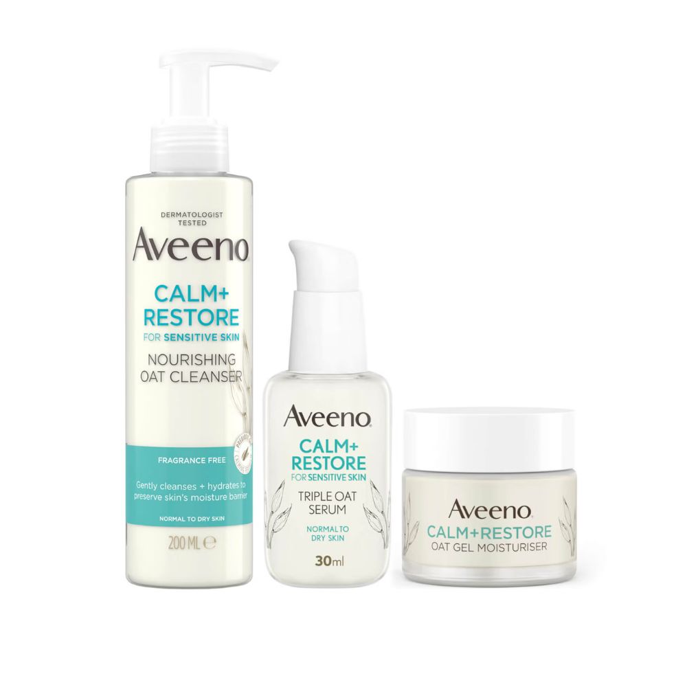 Aveeno Face Calm and Restore Morning Nourish Routine