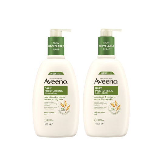 Aveeno Daily Moisturising Lotion Duo for Instant Hydration 1L Mega Bundle