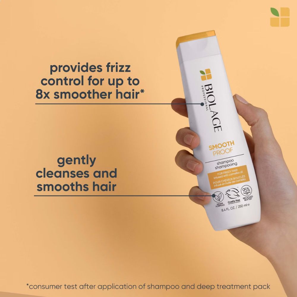 Biolage SmoothProof Shampoo (250ml) and Conditioner (200ml) Duo Set for Frizzy Hair