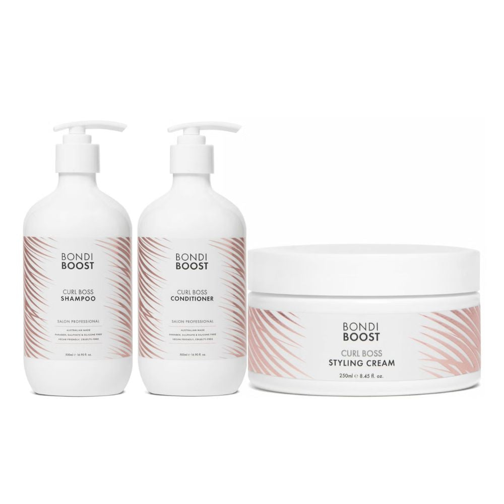 BondiBoost Curl Boss Care Plus Styling Cream Trio