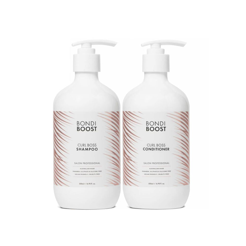 BondiBoost Curl Boss Shampoo and Conditioner 500ml Bundle