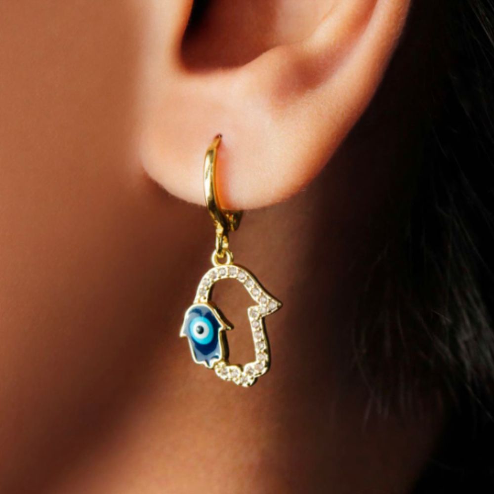 Evil Eye Hoop Earrings