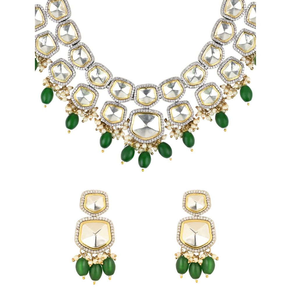 Taapsee Green Polki Kundan Neckpiece