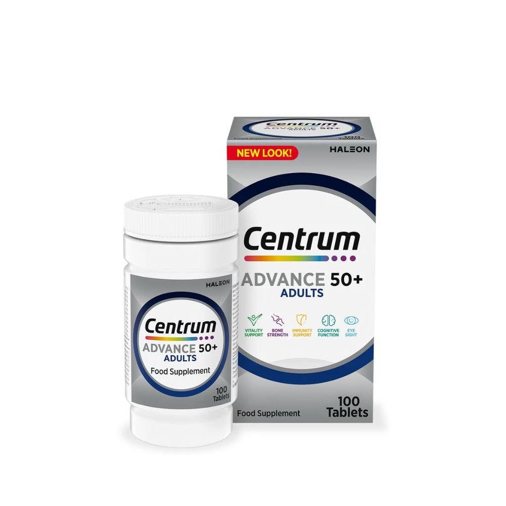 Centrum Advance 50+ Multivitamins and Minerals Tablets - 100 Tablets