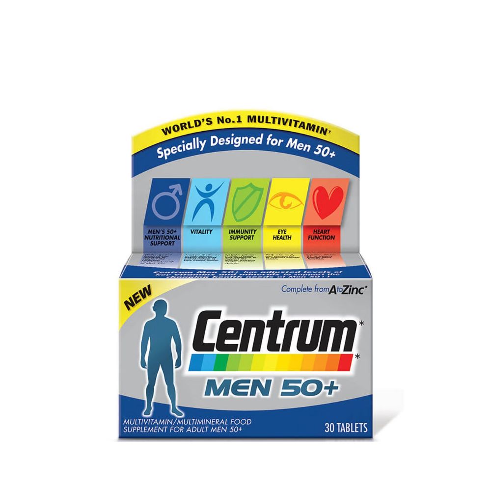 Centrum Men 50 Plus Multivitamin Tablets - (30 Tablets)