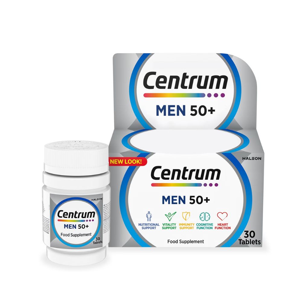 Centrum Men's 50+ Multivitamins and Minerals Tablets - 30 Tablets