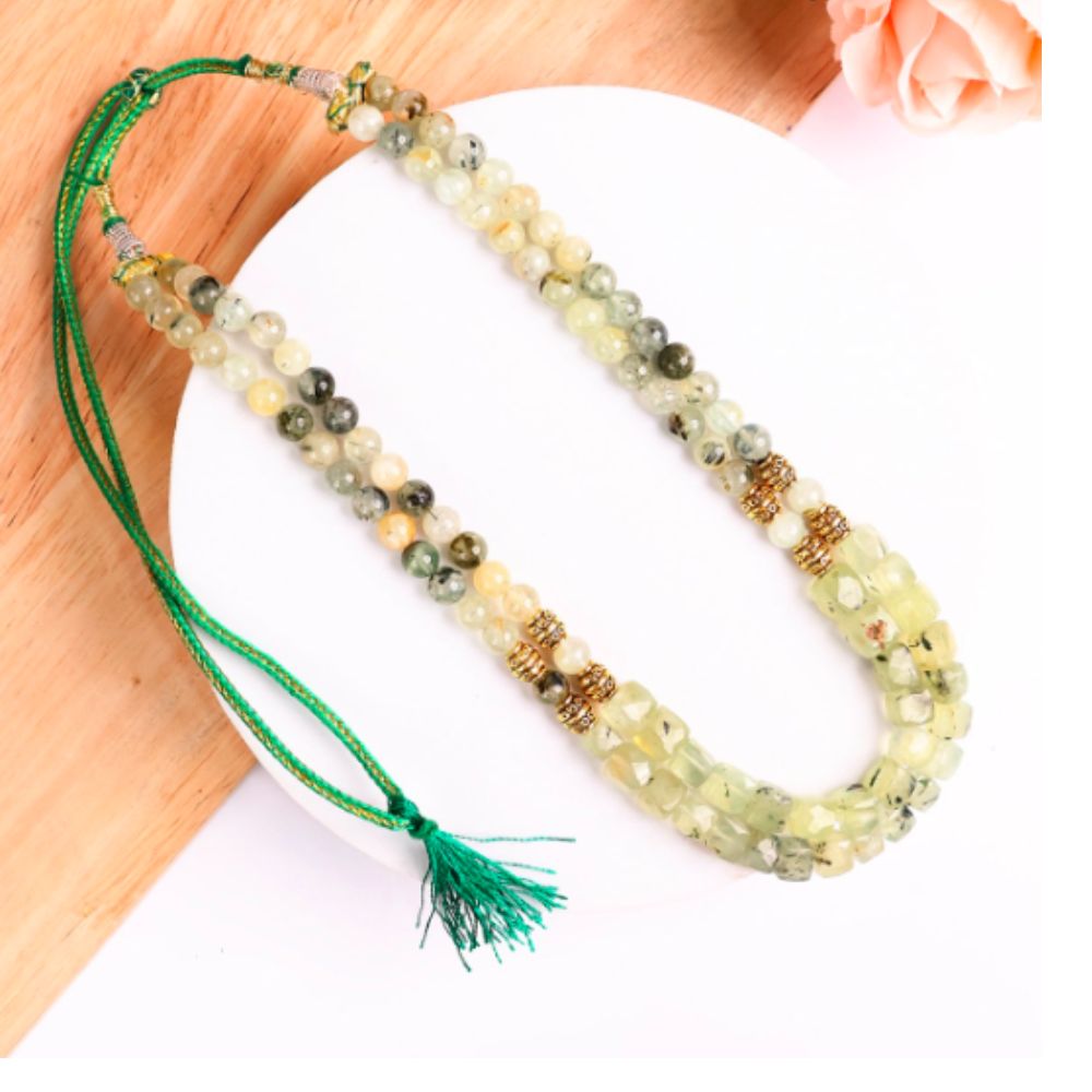 Prehnite Double Layer Necklace