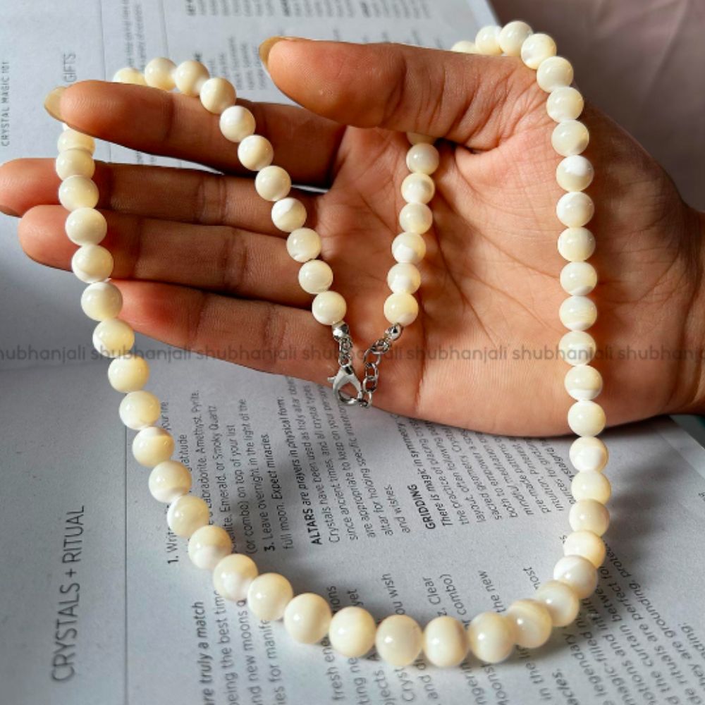 Mother of Pearl 8mm Beads Necklace