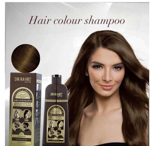 Collagen & Argan oil hair color shampoo (Dark Brown) 400ml