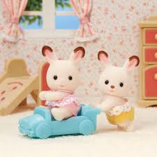 sylvanian families chocolate rabbit twins set